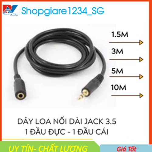 [Mã ELHACE giảm 4% đơn 300K] DÂY NỐI DÀI LOA, TAI NGHE 1.5M JACK 3.5MM