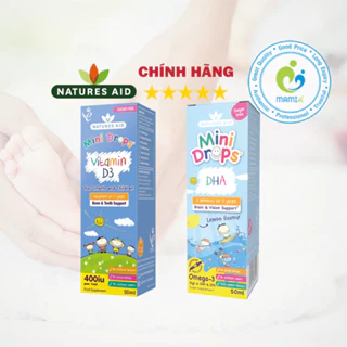 DHA giọt (30/50ml) bổ sung Omega 3 cho bé từ 3 tháng tuổi tới 5 tuổi Natures Aid DHA Drops