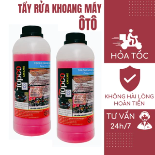 Nước vệ sinh động cơ ô tô tẩy rửa dầu mỡ hoen ố Topco dung dịch an toàn chi tiết khoang máy xe chai 1 lít Nhật Bản Mart