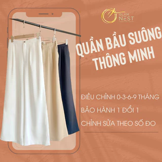 Quần Bầu Dáng Suông Công Sở Ống Rộng Dài Đẹp Đa Năng GLAM NEST QD001