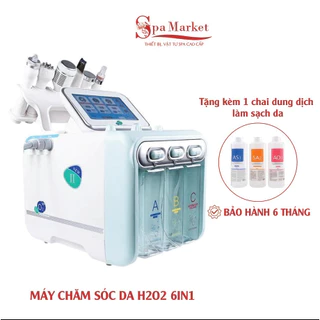 Máy chăm sóc da H2O2 6in1 Bảo hành 6 tháng - TẶNG kèm chai dung dịch làm sạch da chuyên sâu 400ml