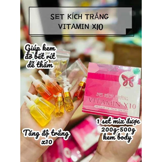 SET KÍCH TRẮNG VITAMIN X10 MYÔ ( Kích Trắng Mạnh Gấp 10 lần)