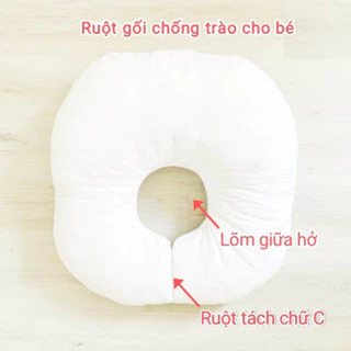 Ruột gối chống trào chữ C cho bé, bông gòn hạt kháng khuẩn không xẹp lún