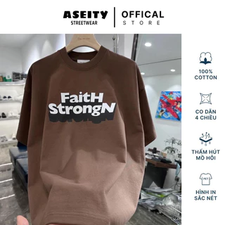 Áo phông unisex local brand  chất liệu cotton 100%.Nâu faih strongn