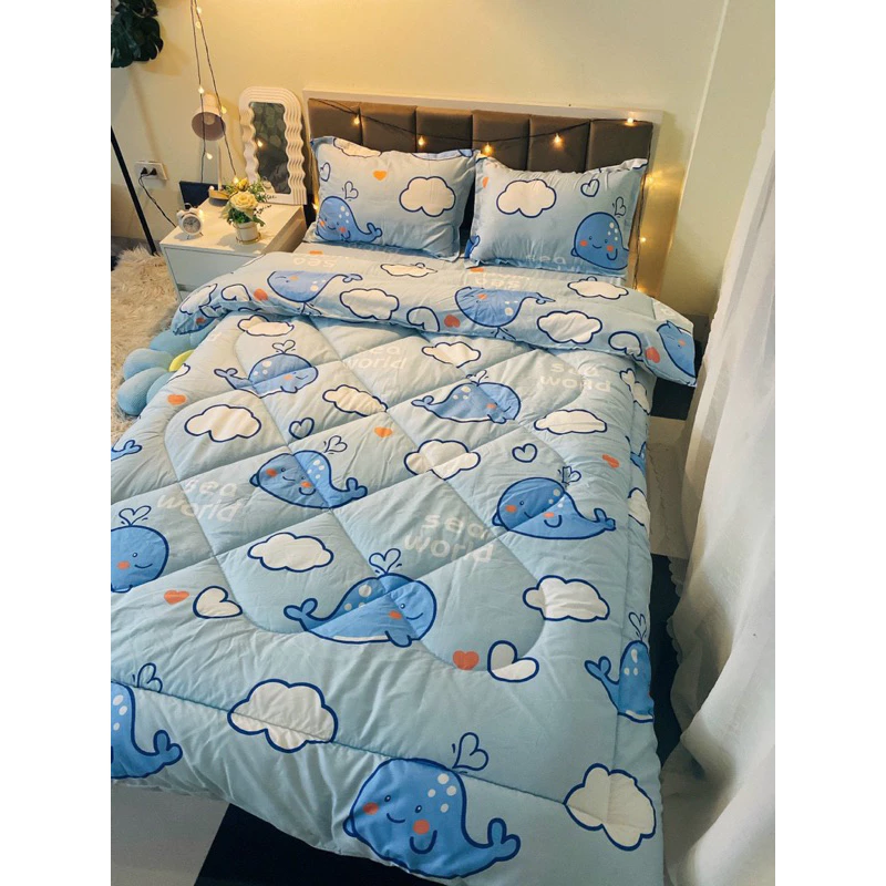 Bộ ga trải giường kèm 2 gối poly cotton 1m6 , 1m8 (chat thêm mẫu gần 100 mẫu)