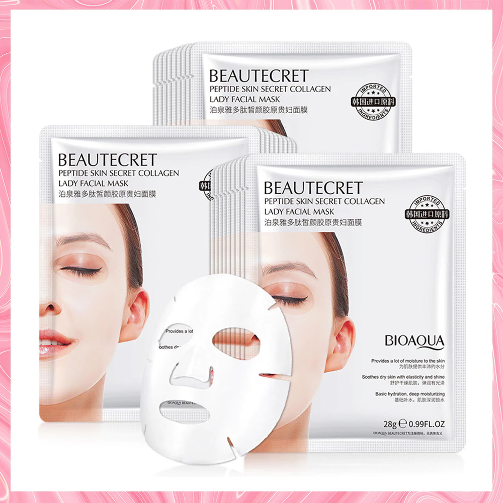 Mặt Nạ BIOAQUA thạch thuỷ tinh trắng collagen cấp nước giúp da căng bóng mịn màng mask nội địa trung - CHARM BEAUTY