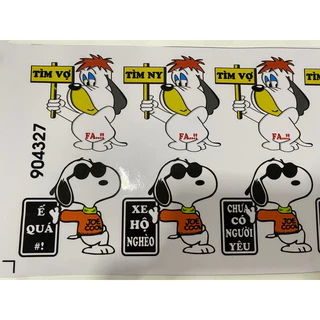 Mẫu sticker Tìm người yêu . Tem 3 lớp dán cho các loại xe