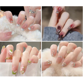 Móng tay giả đính đá [Kèm Keo] làm nail [Z601-800]