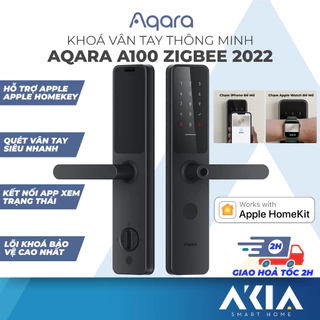 Khoá vân tay Aqara A100 - Hỗ trợ mở cửa bằng HomeKey, Tích hợp 7 cách mở,Lõi bảo mật Class C,Quốc Tế