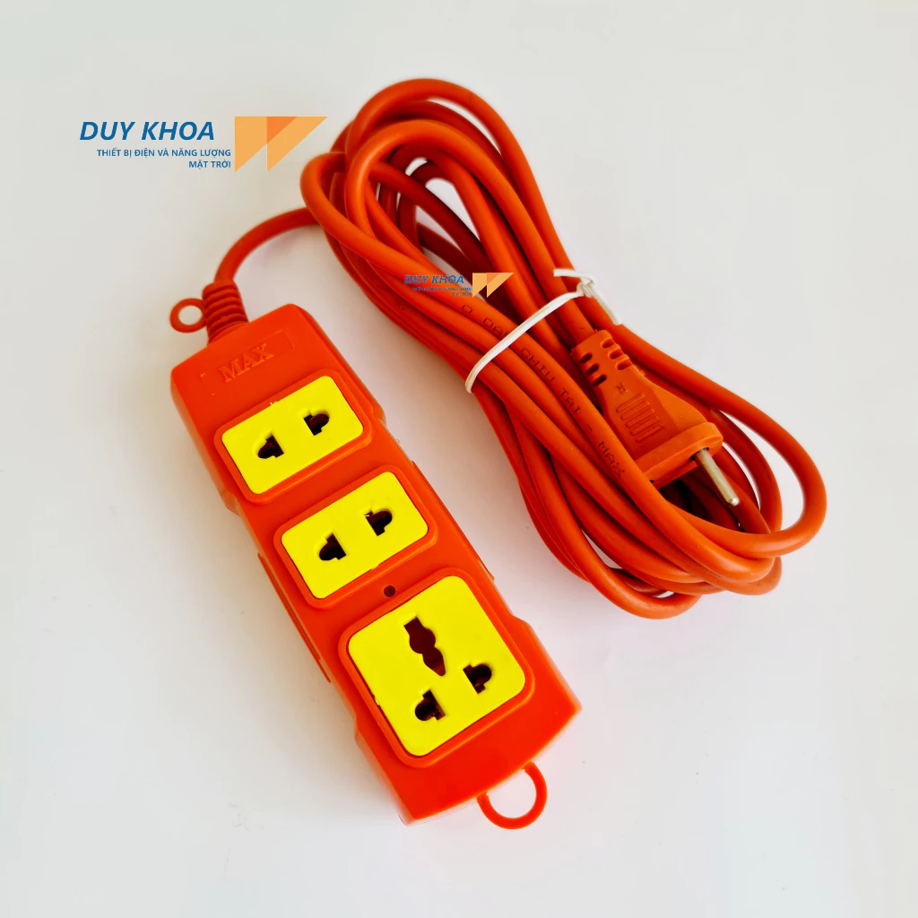 Ổ CẮM ĐIỆN CHỊU TẢI 3 CỬA LÕI SỨ 6000W CÓ DÂY CẮM VINAMAX® - Hàng Việt Nam chất lượng cao