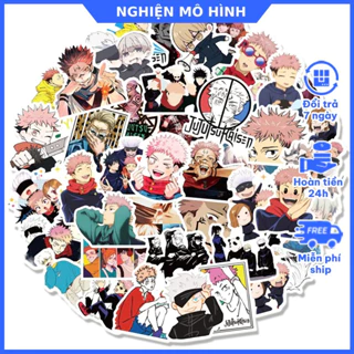 Sticker Chú thuật hồi chiến Jujutsu Kaisen chống thấm nước hình dán Itadori Yuji Fushiguro Megumi Gojo