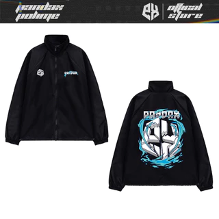 Áo khoác gió nam nữ PANDAX Water logo , jacket local brand form rộng cổ đứng , áo dù 2 lớp unisex chính hãng