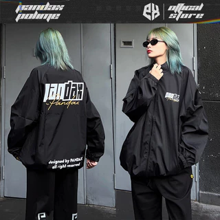 Áo khoác gió nam nữ PANDAX big logo , jacket local brand form rộng cổ đứng , áo dù 2 lớp unisex chính hãng