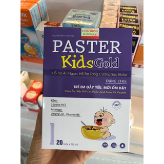Siro kích thích ăn ngon Paster kids gold dạng 20 ống/ gói tiện lợi cho bé