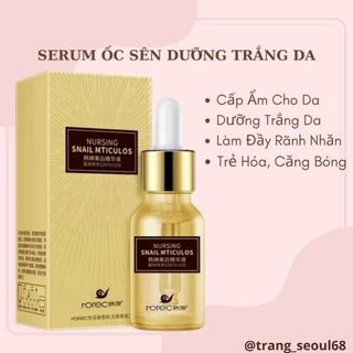 Serum Tinh Chất Ốc Sên 15ml Rorec Snail Dưỡng Trắng Da, Giảm Nếp Nhăn, Trẻ Hoá Da Giúp Đã Căng Bóng Mịn Màng, Cấp Ẩm Tốt