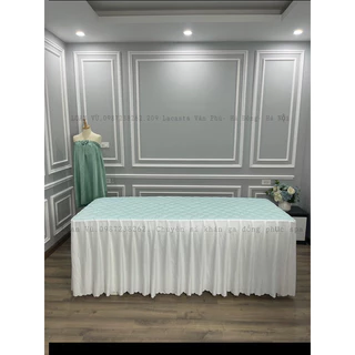 Drap ga giường spa chất liệu thun mix mặt cotton chần bông