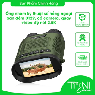 Ống nhòm kỹ thuật số hồng ngoại ban đêm DT29, có camera, quay video độ nét 2.5K JM-X25