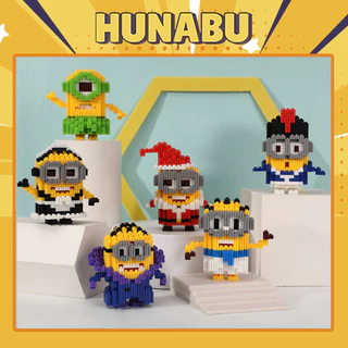 Mô hình lắp ráp Minions minion mini  giá rẻ cả bộ làm quà tặng trang trí HUNABU SHOP