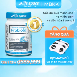 Double Men vi sinh Life Space hỗ trợ tiêu hóa và tăng cường khả năng miễn dịch cho người lớn Strength Probiotic 30 viên