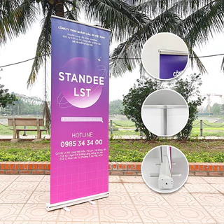 Standee Cuốn Nhựa kt 80x200cm. Chân Standee Giá Rẻ, Banner Cuốn Nhựa | LST