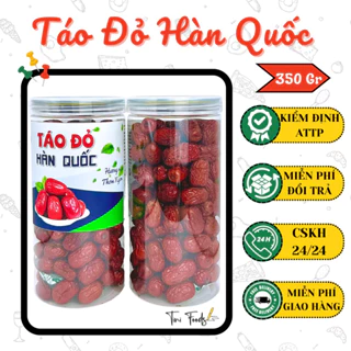 [CHÍNH HÃNG] Táo Đỏ Sấy Khô Hàn Quốc - Quả To Đỏ Đều Và Đẹp (HÀNG LOẠI 1)- Hũ 350Gr