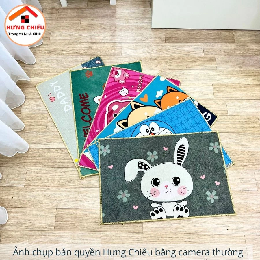 Combo 6 tấm thảm lau chân, thảm chùi chân nhà bếp bali 40x60cm - Hưng Chiếu ED01