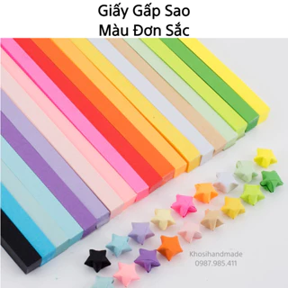 90 tờ giấy gấp sao đơn sắc, bảng màu pastel tuỳ chọn - Origami paper Star - Handmade - Điều ước