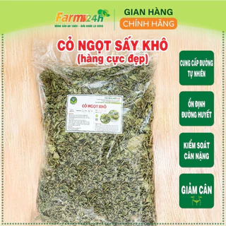 [01 kg] Cỏ ngọt khô Hưng Yên nguyên chất, ổn định đường huyết, huyết áp, đánh bay chứng tiểu đường I Farm 24h