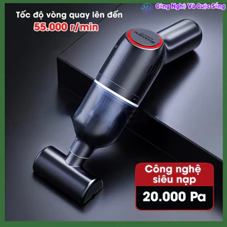 Máy hút bụi cầm tay mini không dây chính hãng , Lực hút siêu mạnh 20000Pa, Công suất 120w