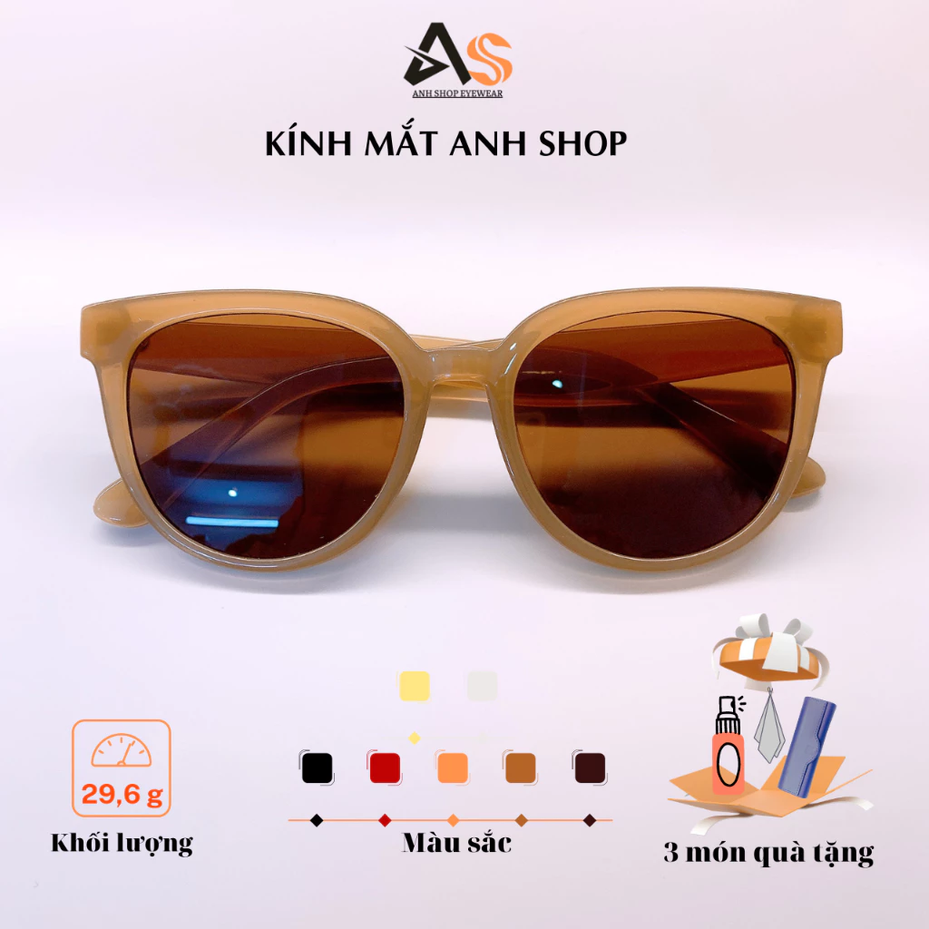 Kính râm kính mát tròn thời trang bằng nhựa 20083A