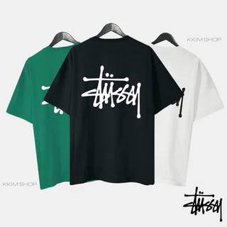 Áo Thun Stussy Phối Hình In Basic Form Rộng Tay Lỡ Cực Đẹp, Áo Phông Unisex Nam Nữ