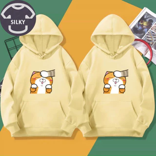 Áo Khoác Nỉ Hoodie Cặp Đôi In Mèo Dễ Thương Ullzang Hàn Quốc SLK155