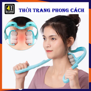 Dụng Cụ Mát Xa Cổ Cầm Tay Có 6 Bánh Lăn Giúp Giảm Mệt Mỏi Đa Năng - DUNG CỤ MASSAGE CỔ VAI GÁY ,Giảm Stress Hiệu Quả