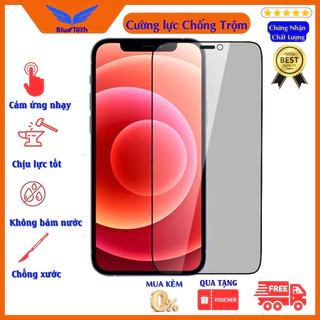 Kính cường lực iphone chống nhìn trộm cao cấp full màn hình cho ip 6/7/8/7plus/x/xsmax/11/12/13/14/pro/promax - Bluetech