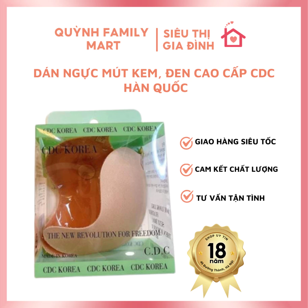 Dán ngực mút kem, đen cao cấp hãng CDC