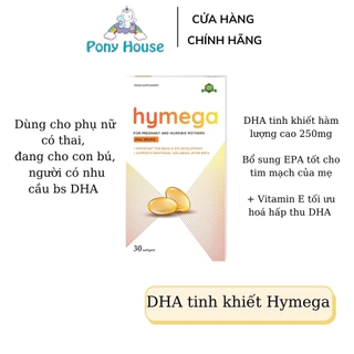 DHA Hymega hàm lượng cao tinh khiết, EPA, vitamin E Cho Mẹ Bầu, Sau Sinh hộp 30 viên