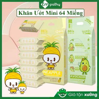 Khăn giấy ướt mini, khăn ướt bỏ túi 8 gói nhỏ, khăn giấy ướt mini tiện dụng cho bé