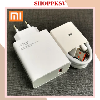 Combo Củ Cáp Sạc Xiaomi 67W, Củ sạc nhanh 67W và Cáp sạc 5A dùng cho Poco X3 GT/Note 11 Pro/Redmi K50/Mi 9/10/10T/11 pro