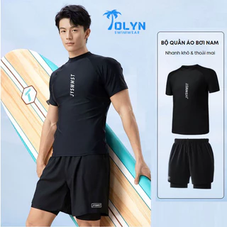 Bộ đồ bơi, quần áo bơi nam cao cấp TOLYN Quần đi biển 2 lớp, tập gym, chạy bộ, bóng chuyền, cầu lông Hàn Quốc KP053