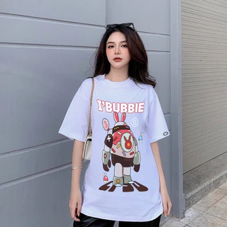 Áo phông I BUBBIE chất cotton su form rộng túi zip