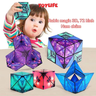 Đồ chơi rubik magic 3D Rubic ma thuật biến 72 hình nam châm, trò chơi trí tuệ cho bé TOYLIFE