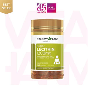 Mầm đậu nành Healthy Care Super Lecithin 1200mg 100 viên Úc