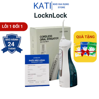 Máy Tăm Nước Lock&Lock ENR156BLU, Máy Tăm Nước Cầm Tay Du Lịch Không Dây Chăm Sóc Răng Miệng Bảo Hành 24 tháng 200ML