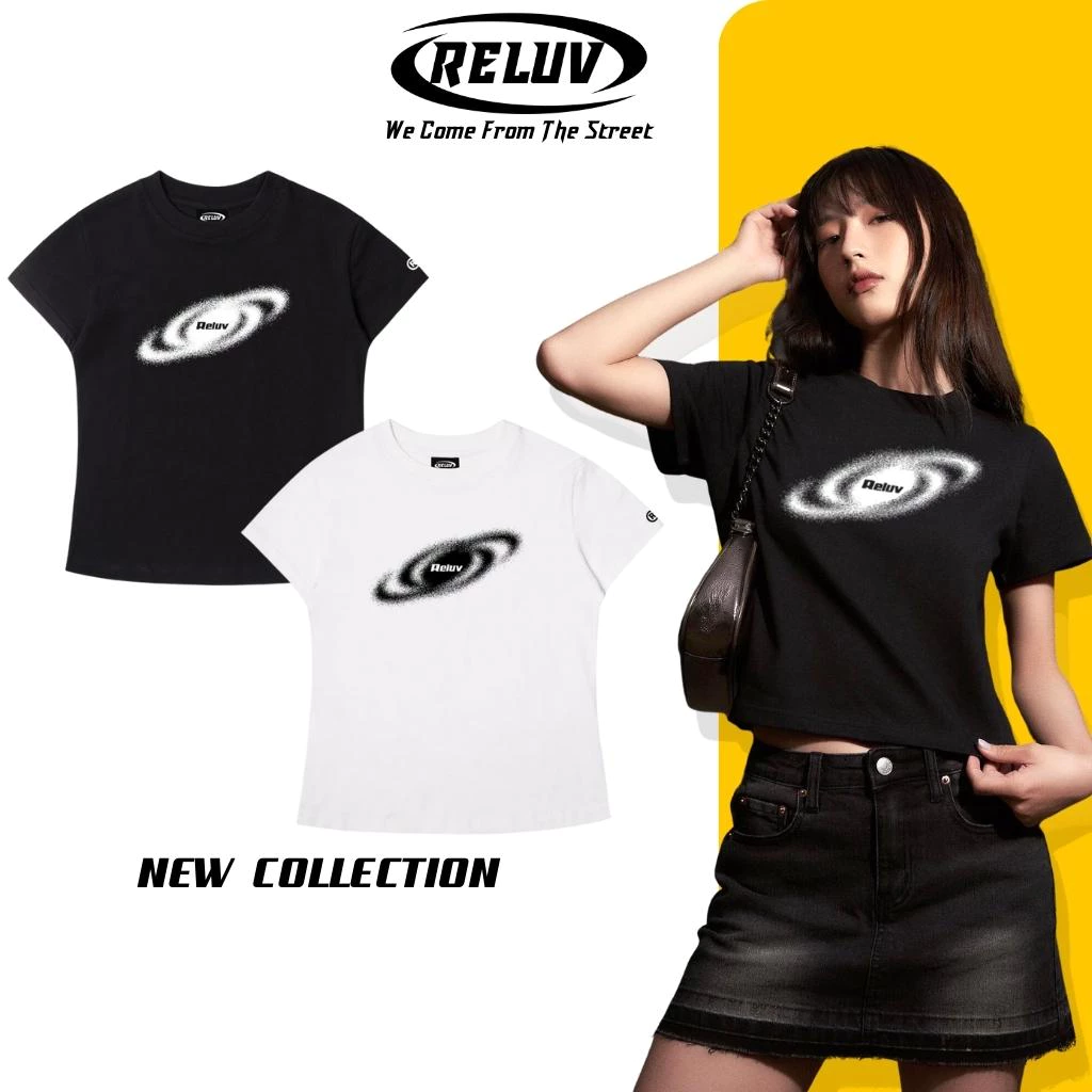 Áo baby tee local brand RELUV in họa tiết TRAME - Áo thun form ôm baby tee nữ 2 size thun cotton 100% - RELUV.STUDIO