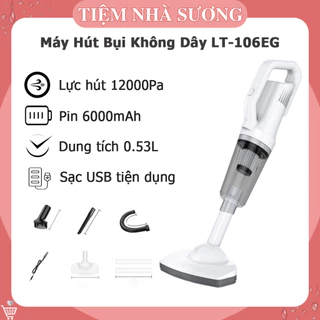 Máy Hút Bụi Cầm Tay Không Dây Deerma LT-106EG, Lực Hút 12000Pa, Công Suất 120W, Sạc USB Siêu Tiện Dụng