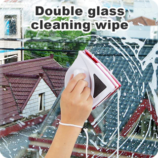 [Nam châm hút mạnh] Bộ lau kính 2 mặt Lau cửa kính cao tầng, chung cư Dụng cụ vệ sinh lau cửa kính tiện lợi thông minh
