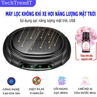 Máy lọc không khí ô tô sạc năng lượng mặt trời, Thiết bị khử mùi kháng khuẩn xe hơi bằng công nghệ tạo ION âm