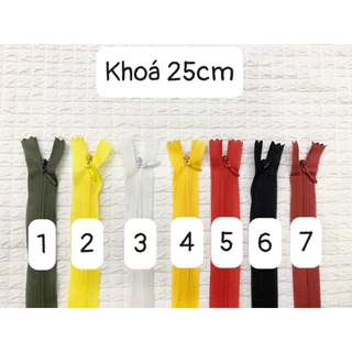 [Phụ liệu may giá rẻ] Dây Khoá kéo giọt lệ size 25cm