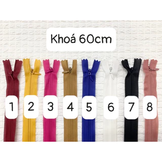 [Phụ liệu may giá rẻ] 1 chiếc dây khoá kéo giọt lệ size 60cm