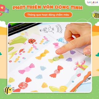 Tập tô màu vân tay cho bé Finger Painting kèm màu vân tay của lalala baby